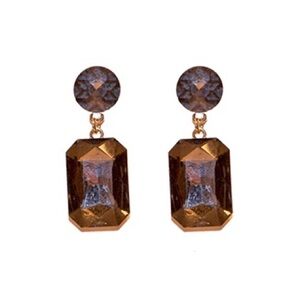 Razzle Dazzle Crystal Drop Earrings Gold